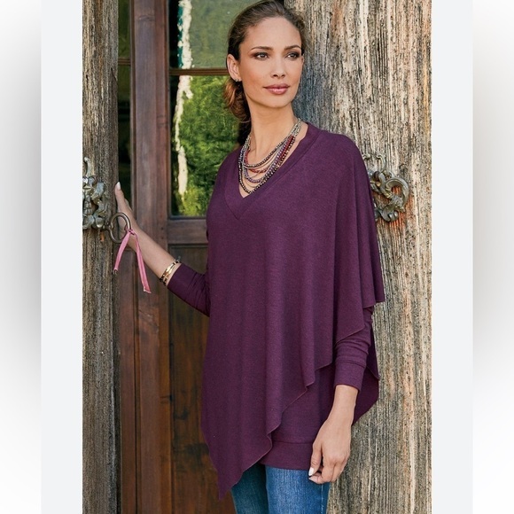Soft Surroundings Madeline Tunic Asymmetrical Top Medium - Picture 4 of 13
